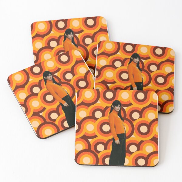 Item preview, Marguerite Dedeyan - Orange portrait 80's mood designed and sold by PYXOO.