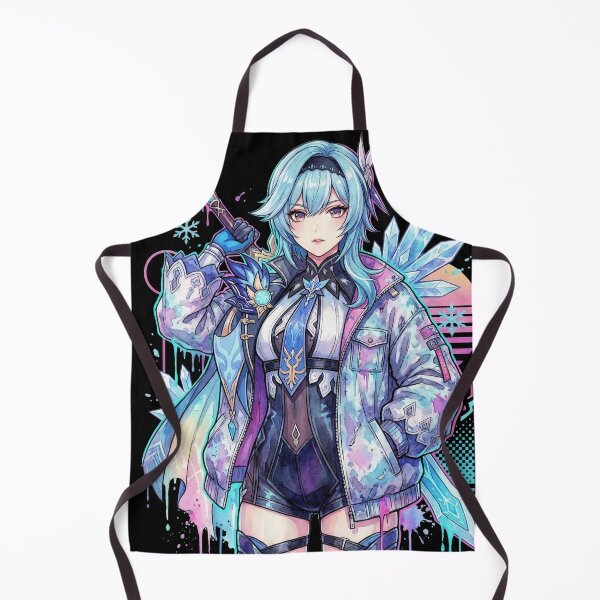 Item preview, Genshin Impact Eula Vaporwave Aesthetic Neon Synthwave Design designed and sold by Senpaiwaves.