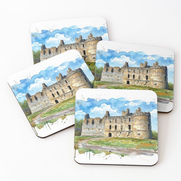 Item preview, Watercolour illustration of Balvenie Castle, Moray, Scotland designed and sold by davidelder.