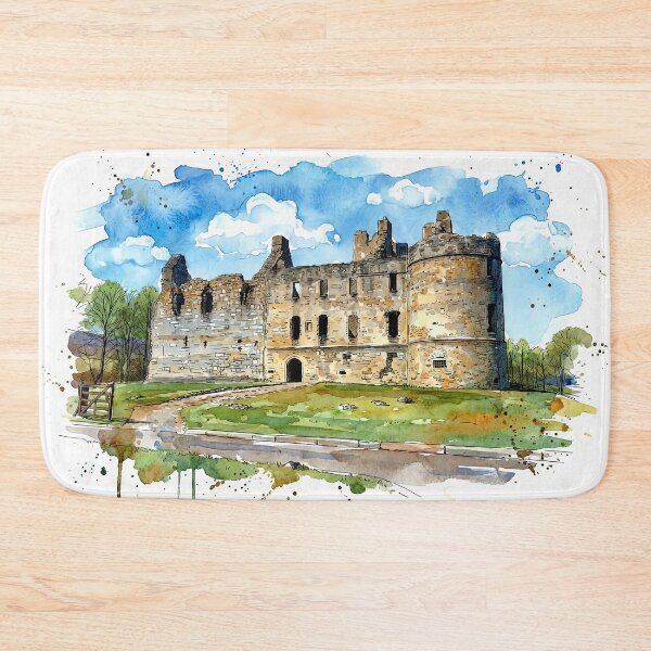 Item preview, Watercolour illustration of Balvenie Castle, Moray, Scotland designed and sold by davidelder.