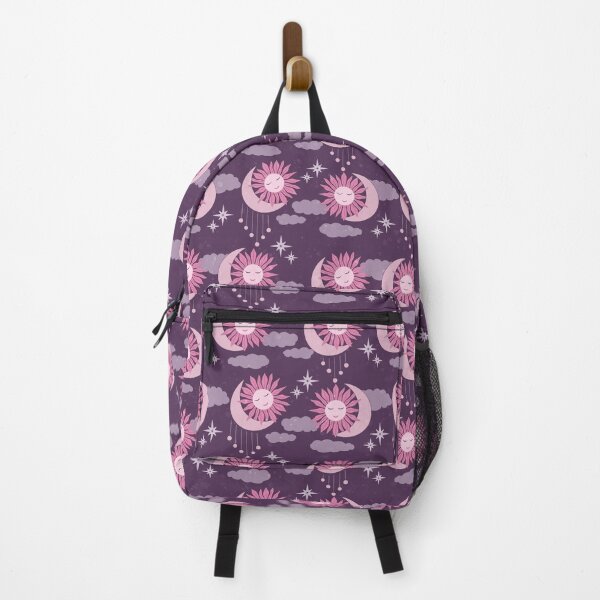 Item preview, Small scale of Purple Pink Celestial Sun Moon Feminine Witchy Pattern designed and sold by DColourMuse.