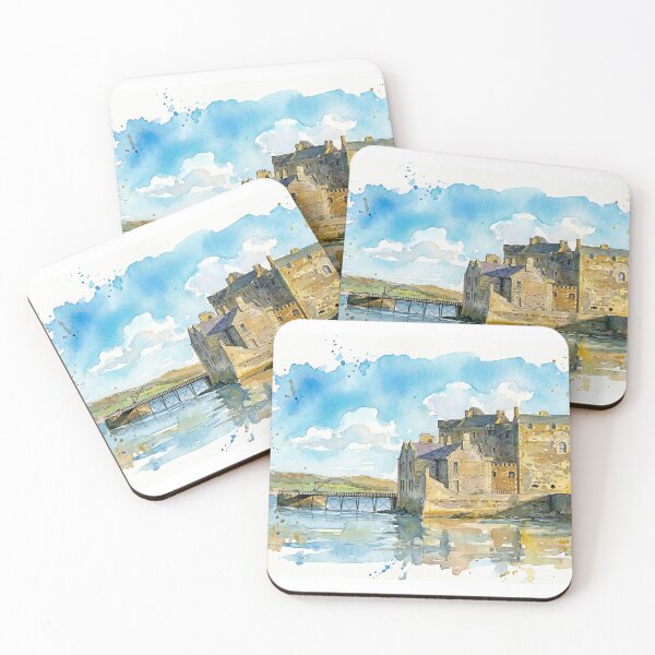 Item preview, Watercolour illustration of Blackness Castle, Scotland designed and sold by davidelder.