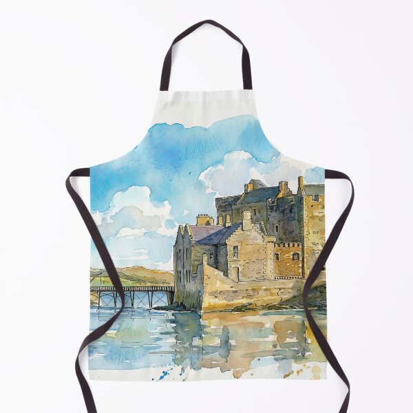 Item preview, Watercolour illustration of Blackness Castle, Scotland designed and sold by davidelder.