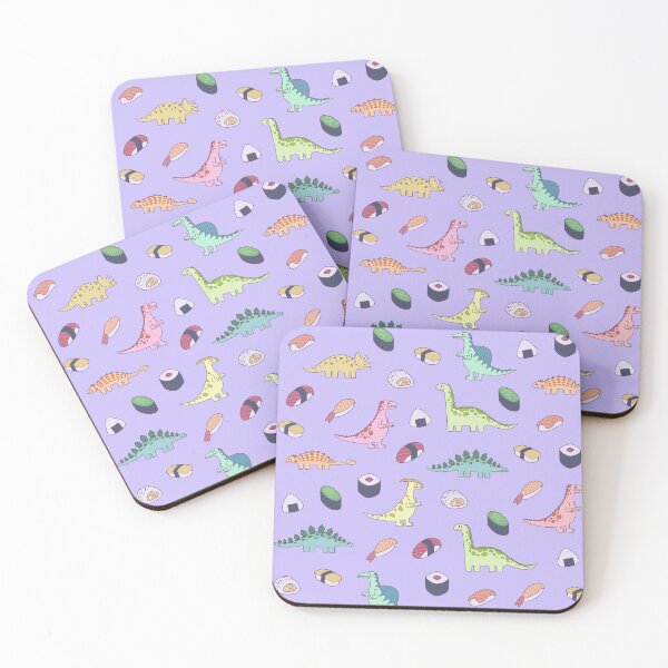 Item preview, Dinosaurs and Sushi - lavender designed and sold by dragonpigeons.