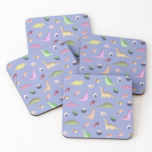 Item preview, Dinosaurs and Sushi - blue grey designed and sold by dragonpigeons.