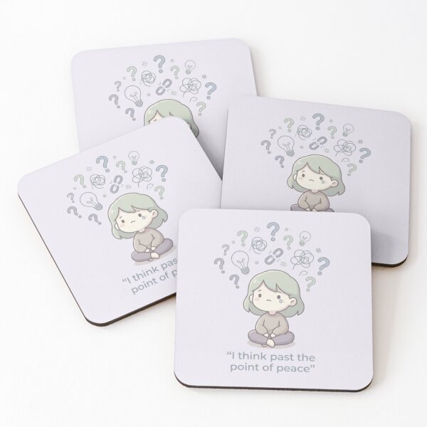 Item preview, I Think Past The Point Of Peace Kawaii Design designed and sold by DesignNovaCo.