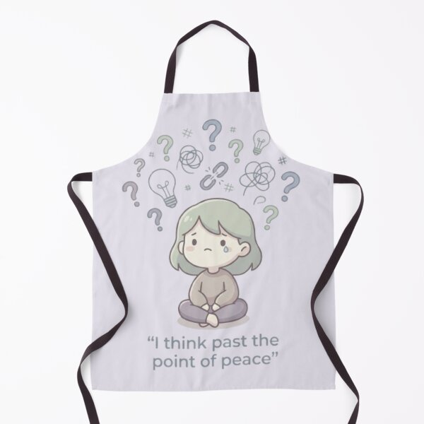 Item preview, I Think Past The Point Of Peace Kawaii Design designed and sold by DesignNovaCo.