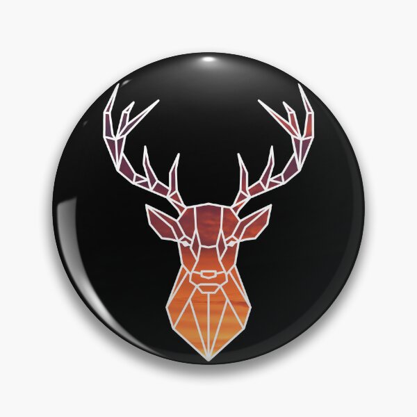 Item preview, Geometric stag head sunset designed and sold by bravoalpha.