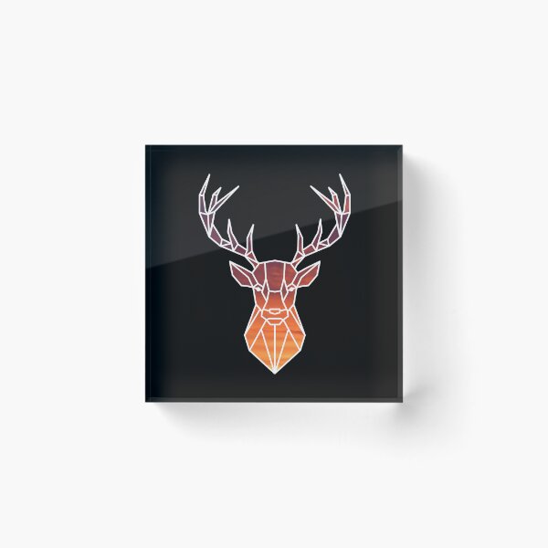 Item preview, Geometric stag head sunset designed and sold by bravoalpha.