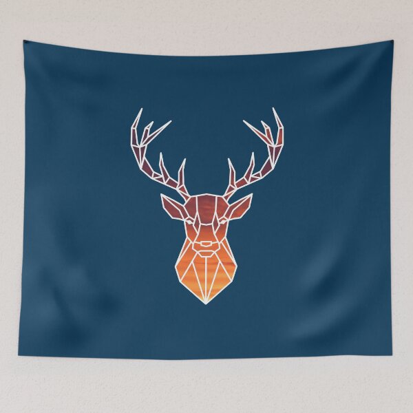 Item preview, Geometric stag head sunset designed and sold by bravoalpha.