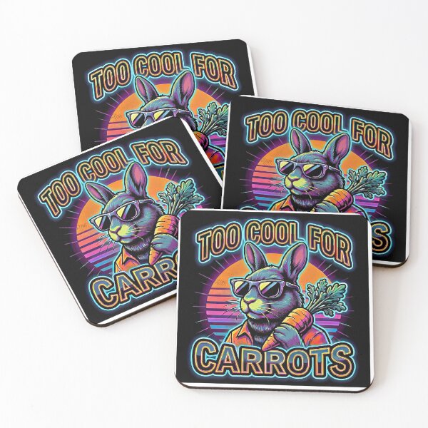 Item preview, Too Cool For Carrots Retro Neon Bunny T-Shirt Funny Easter Rabbit Vintage Gamer Style designed and sold by Prime legend .