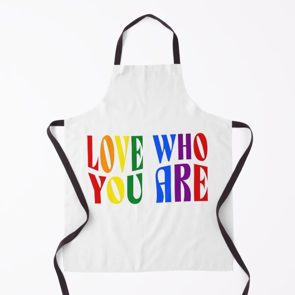 Item preview, Love Who You Are Rainbow Typography Pride Design designed and sold by PrintandJoy.