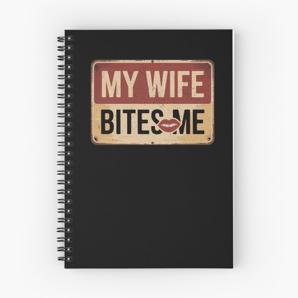 Item preview, My Wife Bites Me Shirt Funny Retro Warning Sign Design designed and sold by Wild Pixel Studio.