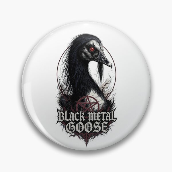 Item preview, Black Metal Goose - Dark Aesthetic Bird Logo designed and sold by NexKris.