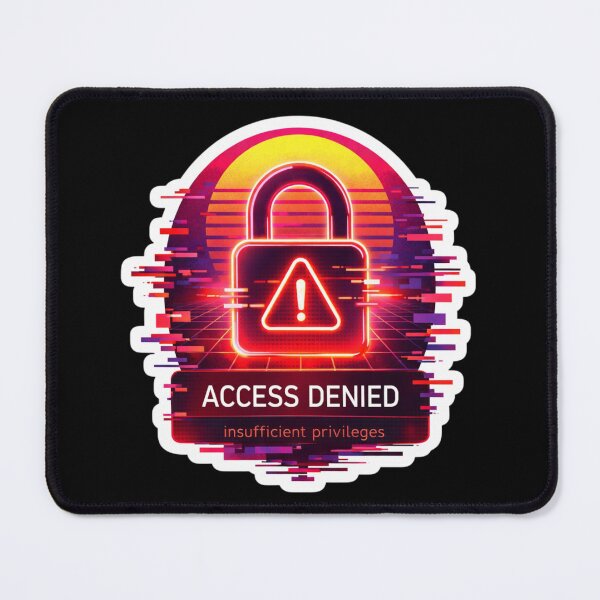 Item preview, Access Denied Retro Cyberpunk Glitch Sticker designed and sold by Bug by Design.