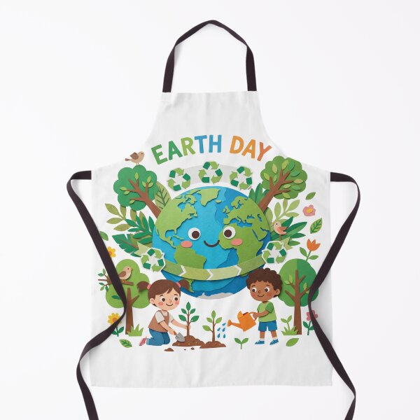 Item preview, Earth Day Craft Design Cute Recycle Planet with Kids Planting Trees Eco Friendly Illustration designed and sold by VineVibe16Studio.