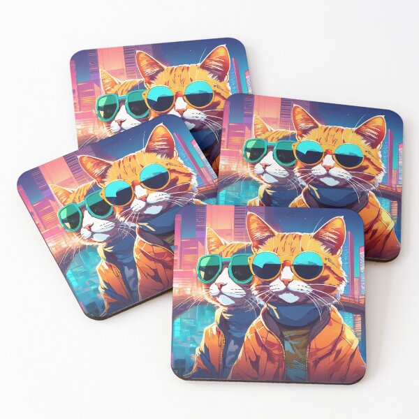 Item preview, Cat crew in sunset glow designed and sold by Eddy-Garcia.