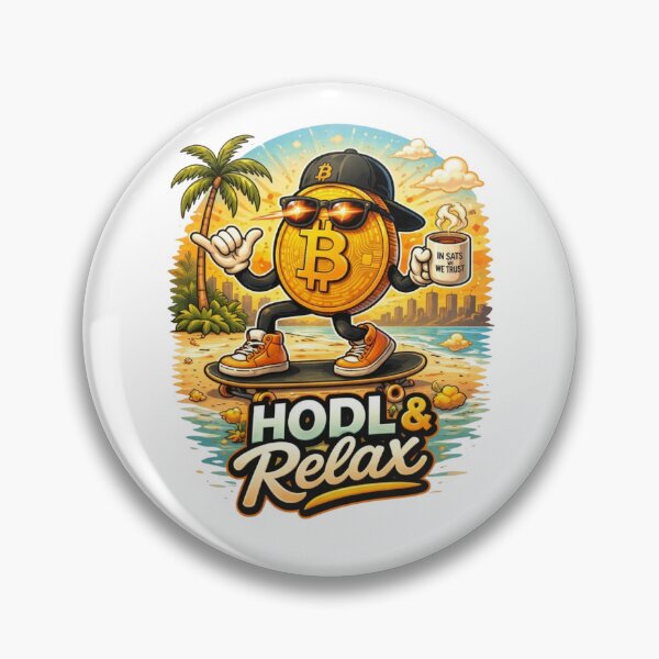 Item preview, HODL & Relax – Funny Bitcoin Beach Crypto Lifestyle Design designed and sold by Conviction studio.