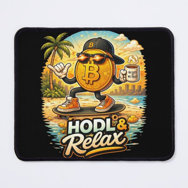 Item preview, HODL & Relax – Funny Bitcoin Beach Crypto Lifestyle Design designed and sold by Conviction studio.