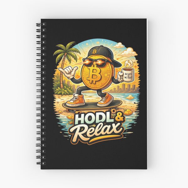 Item preview, HODL & Relax – Funny Bitcoin Beach Crypto Lifestyle Design designed and sold by Conviction studio.