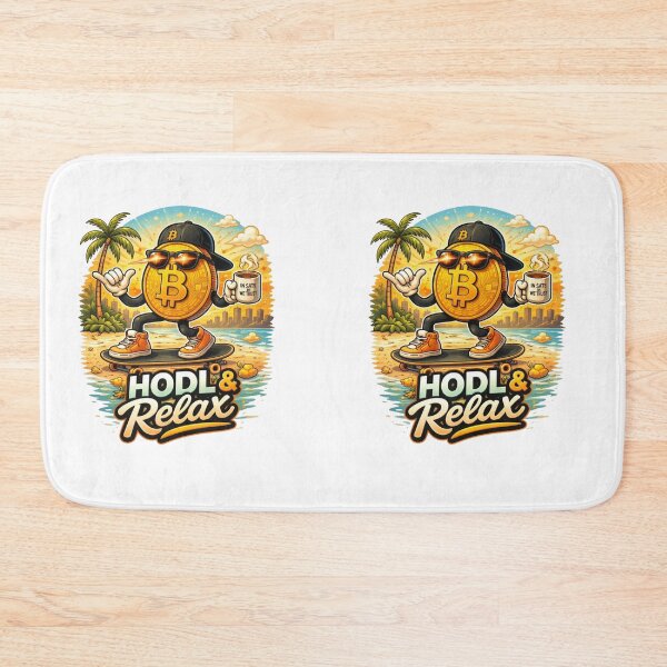 Item preview, HODL & Relax – Funny Bitcoin Beach Crypto Lifestyle Design designed and sold by Conviction studio.