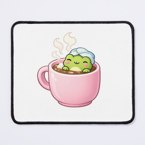 Item preview, Relaxing Frog in Hot Drink Cup Cozy Sticker designed and sold by Barkybond.