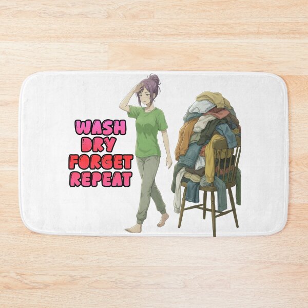 Item preview, Wash Dry Forget Repeat - Funny Laundry Anime Girl Design designed and sold by DailyStruggleCo.