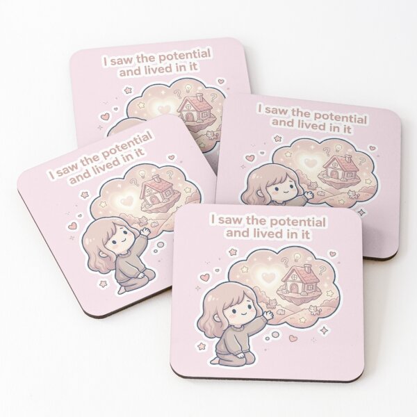 Item preview, I Saw The Potential And Lived In It Kawaii Design designed and sold by DesignNovaCo.