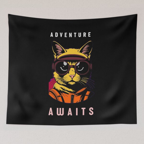 Item preview, Adventure Awaits Future Cat Explorer Aesthetic designed and sold by Quotable Gear.