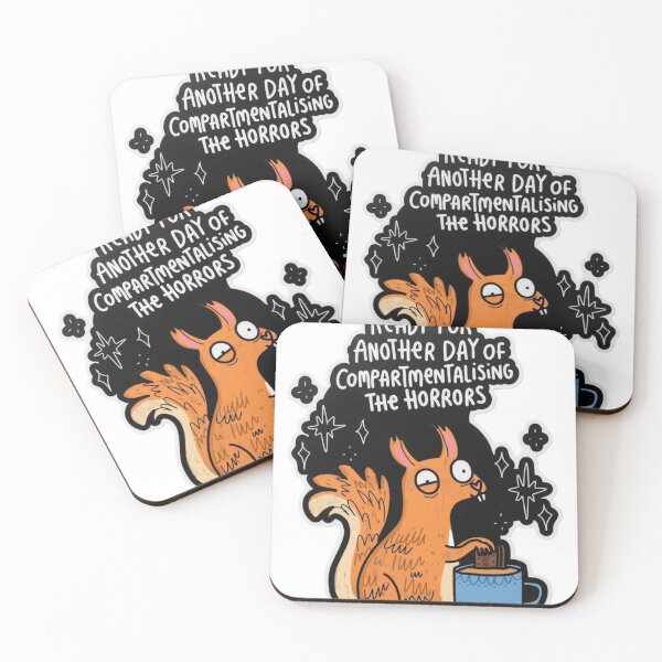 Item preview, Compartmentalising The Horrors Squirrel Sticker designed and sold by JossDesign15.
