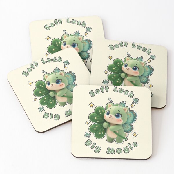 Item preview, Caterfly Magic Soft Luck Aesthetic Cat designed and sold by CloudyCatArt.