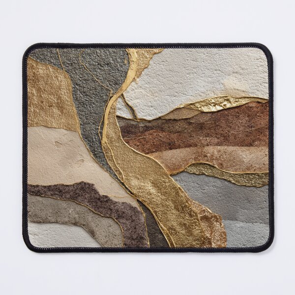Item preview, Abstract gold textured wall art in beige, brown, and natural tones designed and sold by CosmicGlyph.