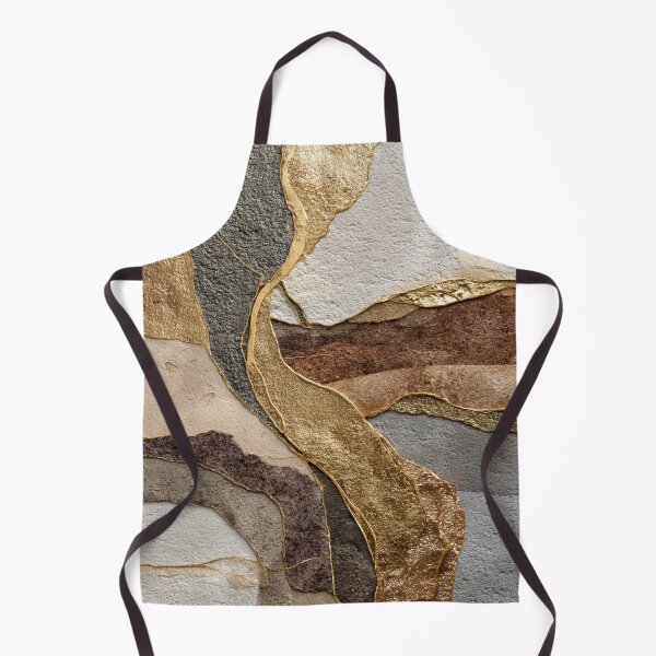 Item preview, Abstract gold textured wall art in beige, brown, and natural tones designed and sold by CosmicGlyph.