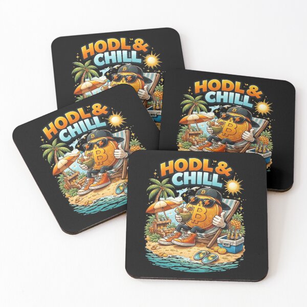 Item preview, HODL & Chill – Funny Bitcoin Beach Lifestyle Crypto Design designed and sold by Conviction studio.