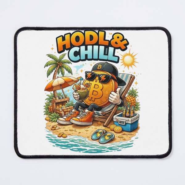 Item preview, HODL & Chill – Funny Bitcoin Beach Lifestyle Crypto Design designed and sold by Conviction studio.