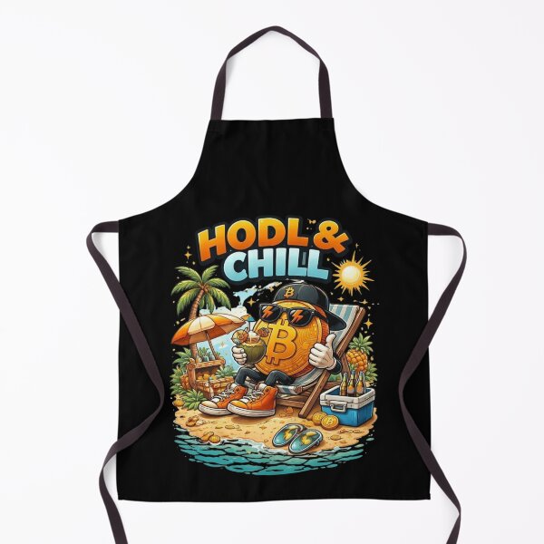 Item preview, HODL & Chill – Funny Bitcoin Beach Lifestyle Crypto Design designed and sold by Conviction studio.