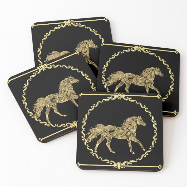 Item preview, Golden Horse Elegant Frame Vintage Luxury Art designed and sold by Phitwhim.