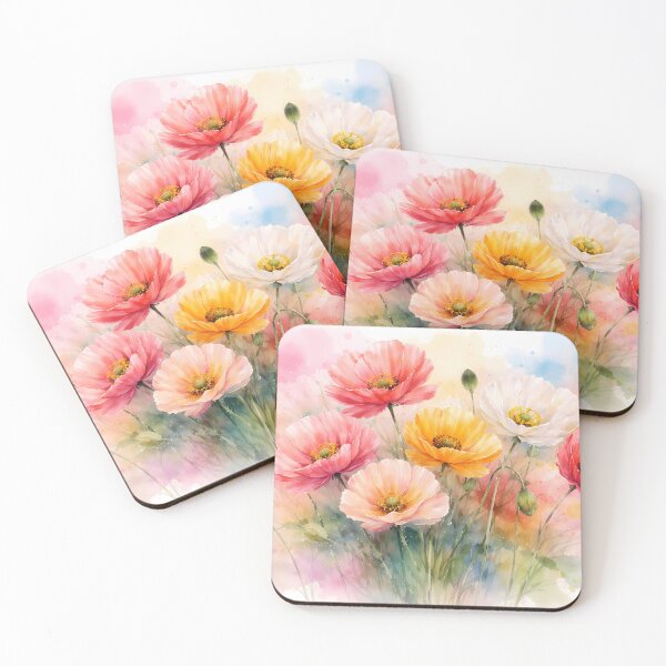 Item preview, Vibrant Watercolor Poppies designed and sold by cuprum.