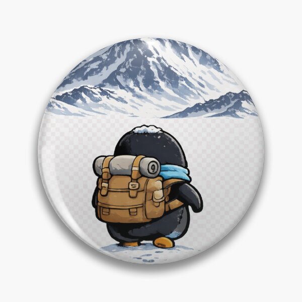 Item preview, Adventure Penguin Walking Toward Mountain designed and sold by shinelikevenus.