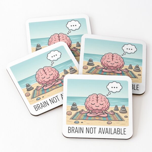Item preview, Brain Offline Sticker – Overthinking Burnout Mental Health Design designed and sold by Velora Design .