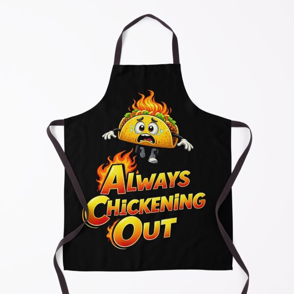 Item preview, Always Chickening Out Funny Taco Political Satire designed and sold by CoolCrazyQuirky.
