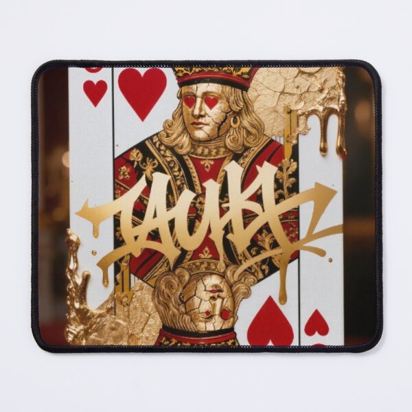 Item preview, Jack of Hearts Playing Card Gold Graffiti Luxury Art Print designed and sold by sayntastic.