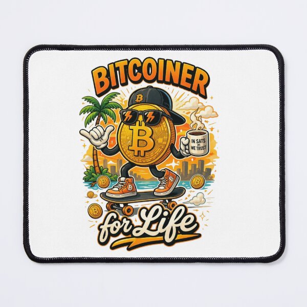 Item preview, Bitcoiner for Life – Funny Bitcoin Skater Crypto Design designed and sold by Conviction studio.