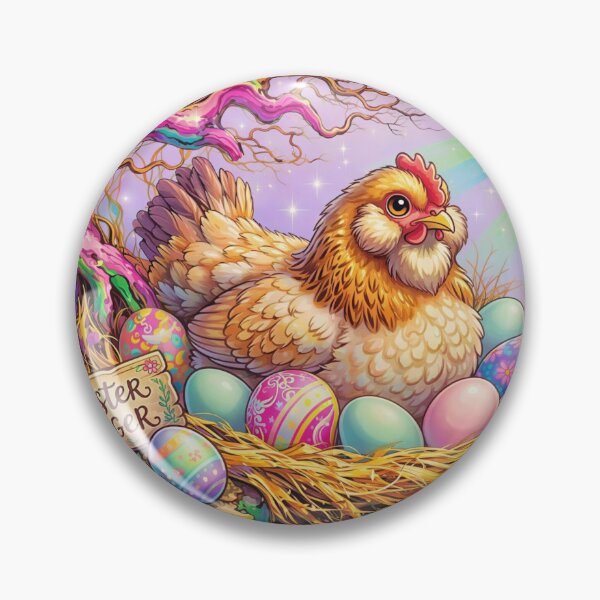 Item preview, Easter Egger with Colorful Eggs and Kawaii Sun designed and sold by M-Y-A-R-T-.