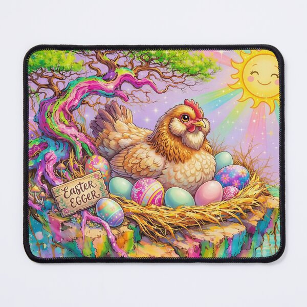 Item preview, Easter Egger with Colorful Eggs and Kawaii Sun designed and sold by M-Y-A-R-T-.