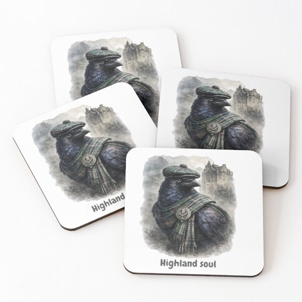 Item preview, Crow Wearing Tartan Castle Tee designed and sold by MoorishThistle.