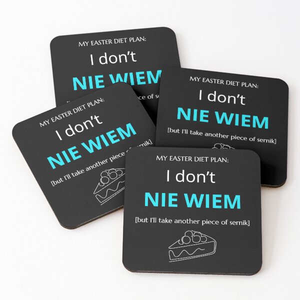 Item preview, Black Funny Polish Easter Diet Sernik I don't NIE WIEM Cheesecake slogan designed and sold by VibePolinglish.
