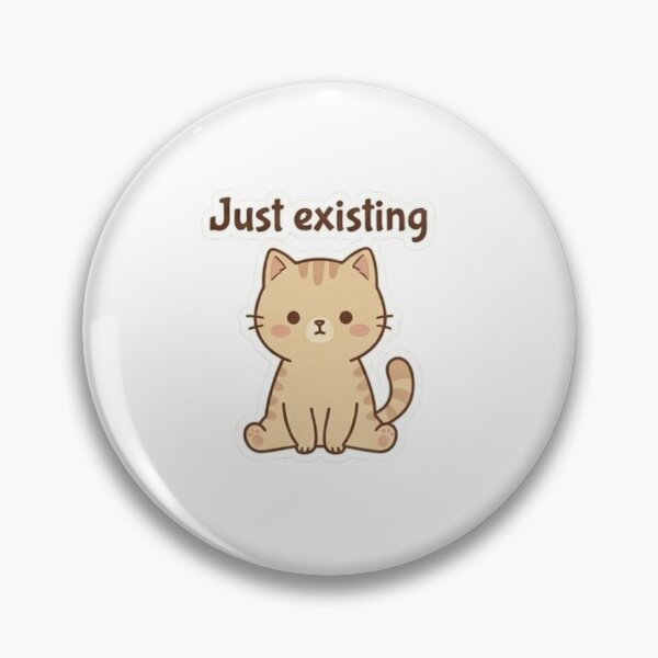 Item preview, Just Existing Cat Sticker – Minimal Relatable Mood designed and sold by cuddleaura0801.