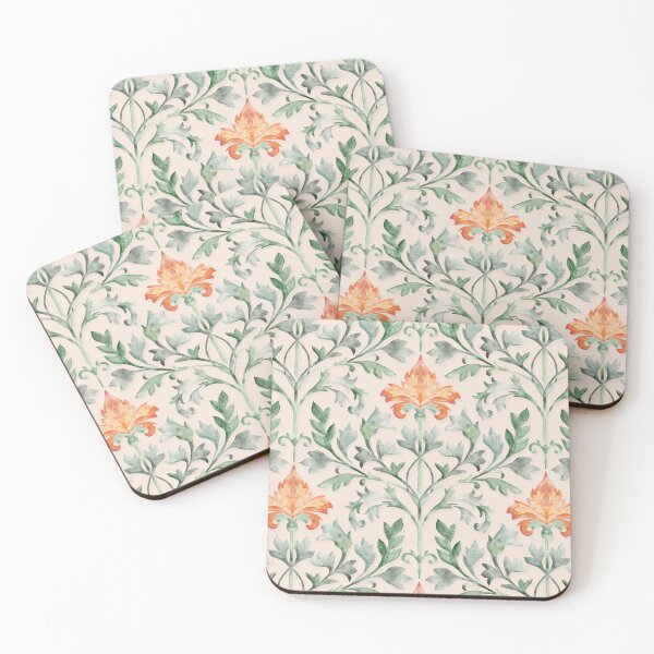 Item preview, Vintage Muted Florentine Botanical Damask  designed and sold by micklyn.