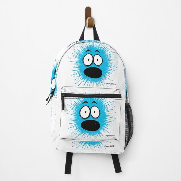 Item preview, Shocked Blue Spiky Monster Face - Expressive Funny Cartoon Art Print designed and sold by DesignArtist.ia.